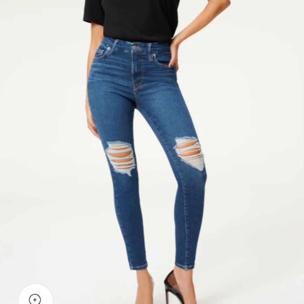 GOOD AMERICA ALWAYS FITS GOOD LEGS JEANS SZ 4/27 EX CONDITION